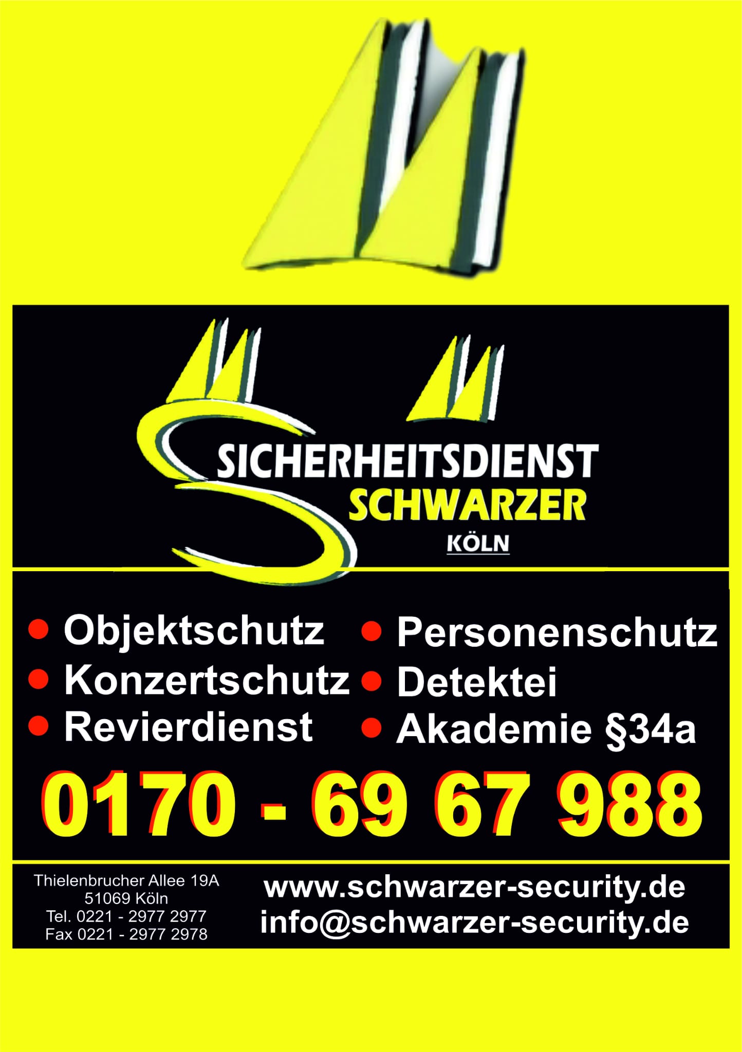 Sicherheitsdienst Schwarzer Leistungsübersicht